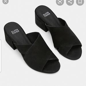 Eileen Fisher Black Slide Sandals